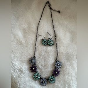 set teal ,purple ,light purples dark antiquefinish 18” 2” extender for necklace